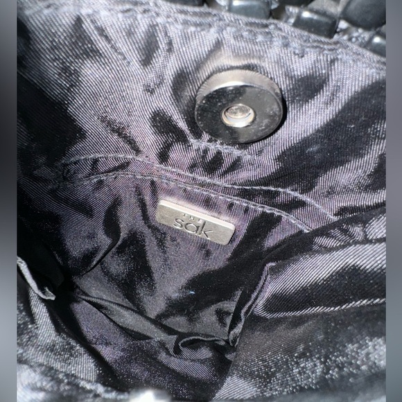 THE SAK Collection Small Beaded Fun Purse Bag Travel Summer EUC Unique Mini Blk - Picture 5 of 12